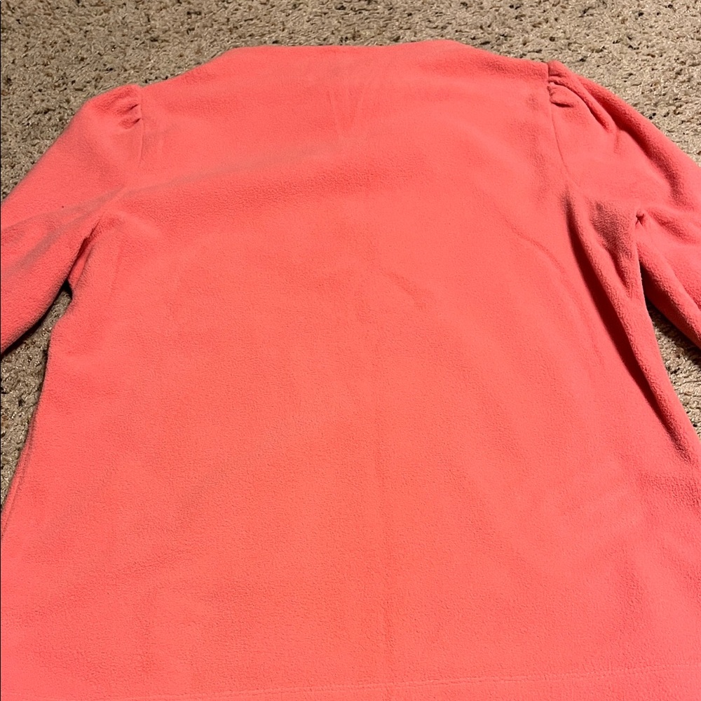 Talbots Coral Long Sleeve Fleece Top - Picture 4 of 7